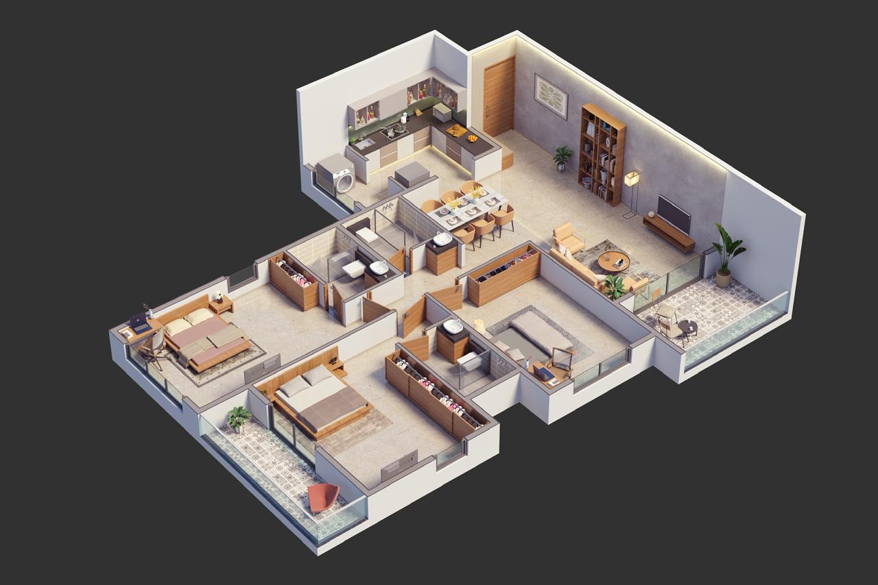 3 BHK Floor Plan
